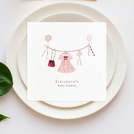 リトルスウィートベビーシャワーバレンタインカスタム スタンダードカクテルナプキン