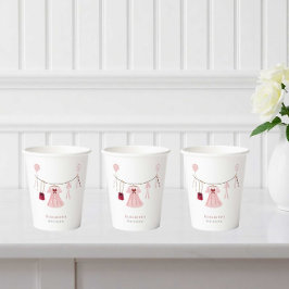 リトルスウィートベビーシャワーバレンタインカスタム 紙コップ