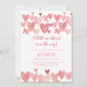 リトルスウィートボホハートベビーシャワー 招待状 (正面)