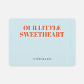 リトルスウィートボーイモダンファースト誕生日 招待状