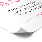 リトルスウィートミモサバーベビーシャワーサイン ポスター (角)