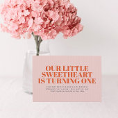 リトルスウィートモダンガール1st誕生日 招待状