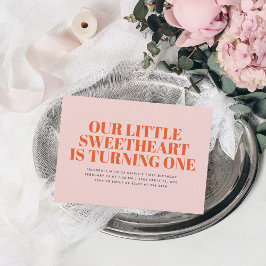 リトルスウィートモダンガール1st誕生日 招待状