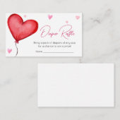 リトルスウィートレッドバレンタインおむつラッフル エンクロージャーカード (正面/裏面)