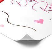 リトルスウィートレッドバレンタインおむつラッフル ポスター (角)