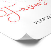 リトルスウィートレッドバレンタインの水色の好意 ポスター (角)