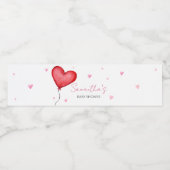 リトルスウィートレッドバレンタインベビーシャワー ペットボトルラベル (シングルラベル)