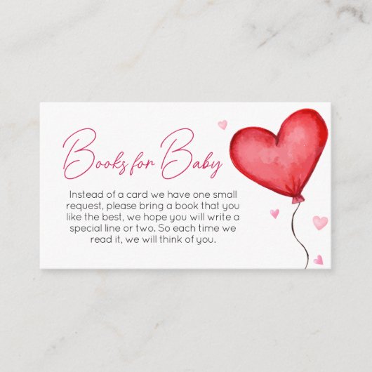 リトルスウィートレッドバレンタインベビー エンクロージャーカード (正面)