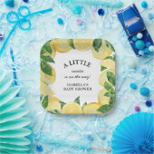 リトルスウィートレモンベビーシャワー ペーパープレート (パーティー)