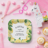 リトルスウィートレモンベビーシャワー ペーパープレート (パーティー)