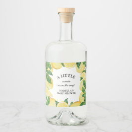 リトルスウィートレモンベビーシャワー リキュールボトルラベル