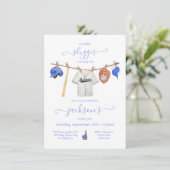 リトルスガーベースボールクロースレイン誕生日パーティー 招待状 (スタンド正面)