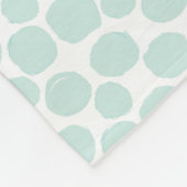 リトルスキッパー航海のいかりとドットパターン フリースブランケット (角)