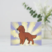 リトルスターアイリッシュ/英語/ゴードン/R&Wセッター ポストカード (スタンド正面)