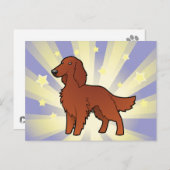 リトルスターアイリッシュ/英語/ゴードン/R&Wセッター ポストカード (正面/裏面)