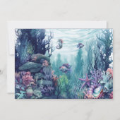 リトルスターエレガント海ヒトデ赤ちゃんシャワー 招待状 (裏面)