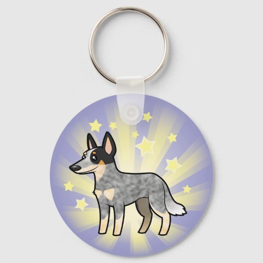 リトルスターオーストラリア牛の犬/ケルピー キーホルダー (正面)