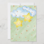 リトルスタースペインのズグリーンツインズベビーシャワー 招待状 (裏面)