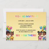 リトルスターズファースト誕生日バッシュ 招待状 (裏面)