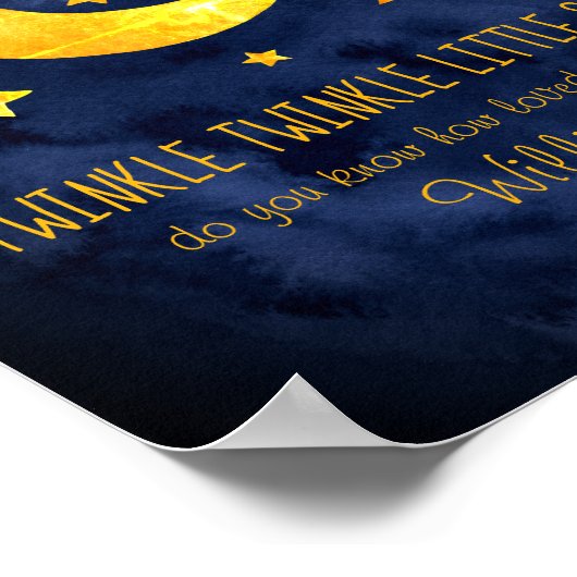 リトルスターネームムーン&スターウォーターお洒落カラー ポスター (角)