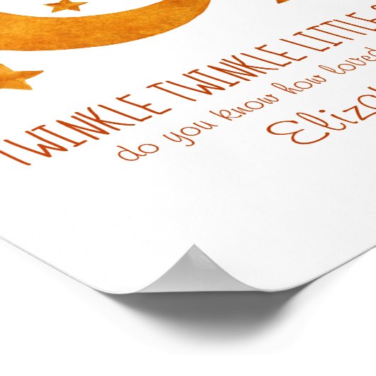 リトルスターネームムーン&スターウォーターお洒落カラー ポスター (角)