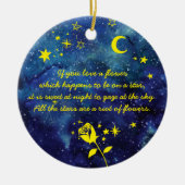 リトルスターパーソナライズされたズ&ネームオーナメント セラミックオーナメント (正面)