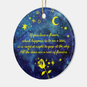 リトルスターパーソナライズされたズ&ネームオーナメント セラミックオーナメント (左)