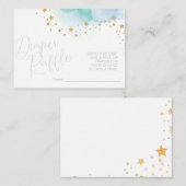 リトルスターブルーウォーター色ベビーおむつラッフル エンクロージャーカード (正面/裏面)