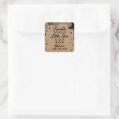 リトルスターベビーシャワークラフト紙ルックサンキューサンキュー スクエアシール (バッグ)