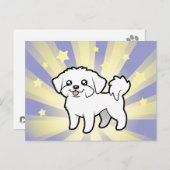 リトルスターマルチーズ(パピースカット) ポストカード (正面/裏面)