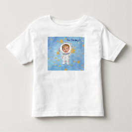 リトルスター宇宙飛行士の誕生日Tシャツ トドラーTシャツ