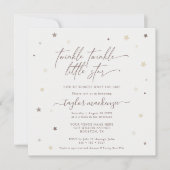 リトルスター男女兼用ベイビーシャワースクエアインビ 招待状 (正面)