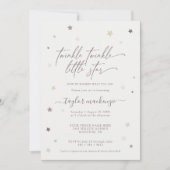 リトルスター男女兼用ベビーシャワー招待状 招待状 (正面)