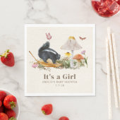 リトルスティンカーウッドランドスカンクガールベビーシャワー スタンダードランチョンナプキン (インサイチュ)