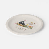 リトルスティンカーウッドランドスカンクガールベビーシャワー ペーパープレート (アングル)