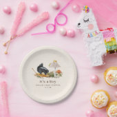 リトルスティンカーウッドランドスカンクボーイベビーシャワー ペーパープレート (パーティー)