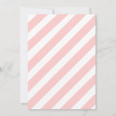 リトルスティンカーピンクストライプ誕生日スカンクファースト 招待状 (裏面)