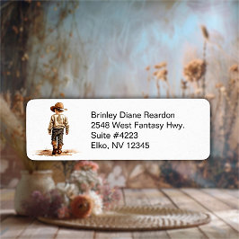 リトルストカウボーイ差出人住所ラベル ラベル