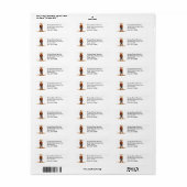 リトルスト女性のカーボーイ差出人住所ラベル ラベル (フルシート)