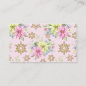 リトルスノーフレークフローラおむつラッフルベビーシャワー エンクロージャーカード (裏面)