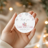 リトルスノーフレークベビーシャワーゲストのお願い ラウンドシール