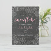 リトルスノーフレーク子供の誕生日パーティの招待状 招待状 (スタンド正面)