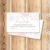 リトルスノーフレーク赤ちゃんシャワーおむつラッフルチケット エンクロージャーカード