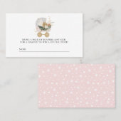 リトルスノーフレーク赤ちゃんシャワーおむつラッフルチケット プレイスカード (正面/裏面)