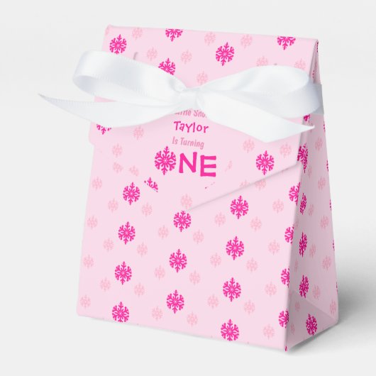 リトルスノーフレーク1歳の誕生日 フェイバーボックス (正面サイド)