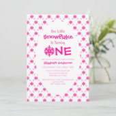 リトルスノーフレーク1歳の誕生日 招待状 (スタンド正面)