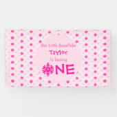 リトルスノーフレーク1歳の誕生日 横断幕 (横)