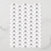 リトルスノーフレーク1歳の誕生日 箔招待状 (裏面)