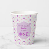 リトルスノーフレーク1歳の誕生日 紙コップ (正面)