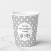 リトルスノーフレーク1歳の誕生日 紙コップ (正面)